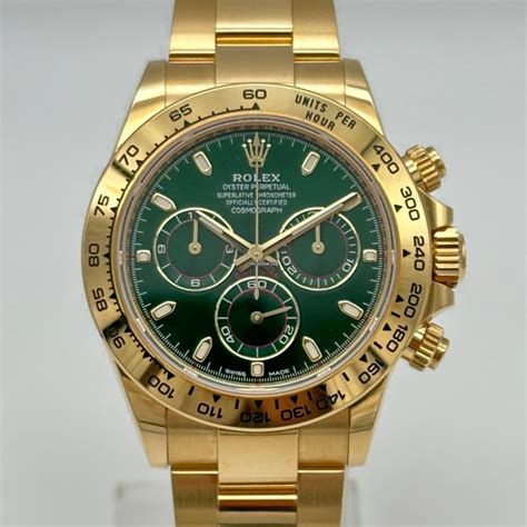 rolex daytona grün gold